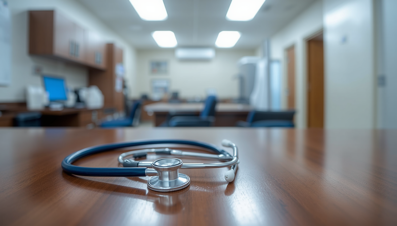 Stethoscope in medical office